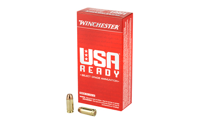 Winchester Ammo RED40 USA Ready 40 S&W 165 gr Full Metal Jacket Flat Nose  (FMJFN)